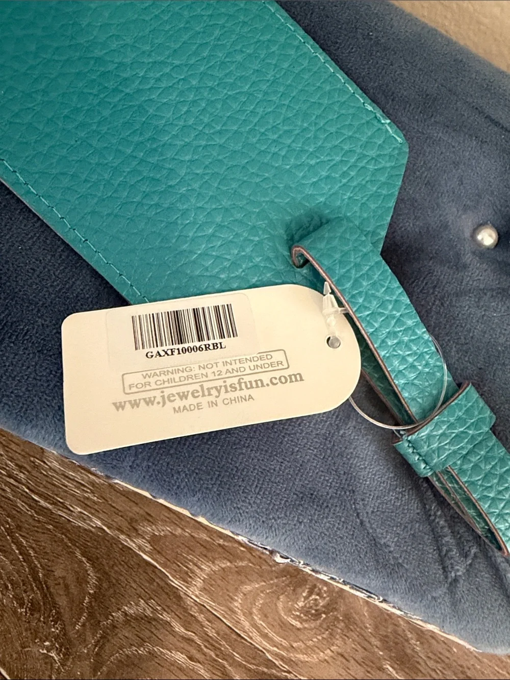 Jewelry is Fun teal luggage